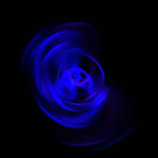 Вращающиеся Лучи Света Изолированы Черном Фоне Графическая Иллюстрация Светящихся Красочных — стоковое фото