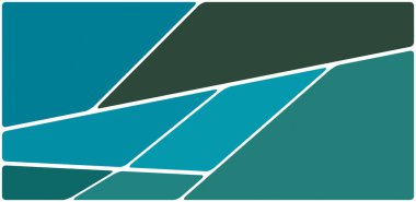 Beyaz boşluğu olan renkli bir çizim. Soyut geometrik desen. Mozaik arka plan. Geometrik çok renkli şekiller.