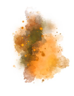 Suluboya arka planda lekeler ve lekelerle boyanmış. Fırça darbesi ile boyanmış. 2d Görüntü.