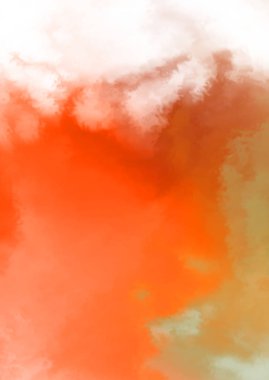 Beyaz arkaplanda soyut renkli suluboya. Dijital resim.