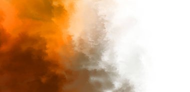 Beyaz arkaplanda soyut renkli suluboya. Dijital resim.