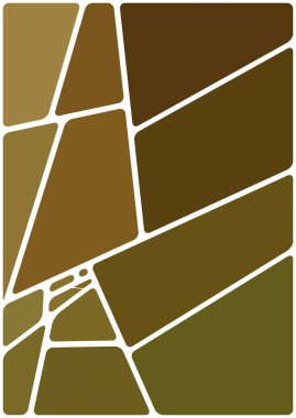 Beyaz boşluğu olan renkli bir çizim. Soyut geometrik desen. Mozaik arka plan. Geometrik çok renkli şekiller.