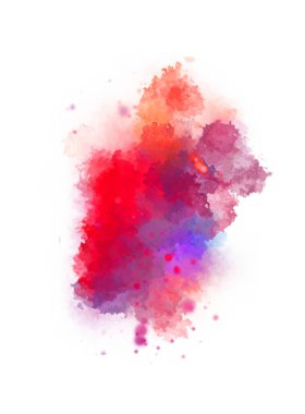 Suluboya arka planda lekeler ve lekelerle boyanmış. Fırça darbesi ile boyanmış. 2d Görüntü.