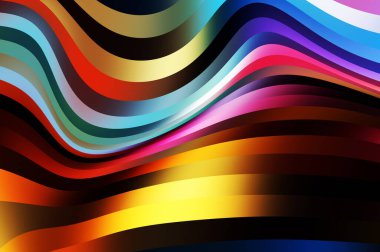 sıvı soyut arkaplan ve renkli gradyan. Modern hareketin 2d illüstrasyonu.