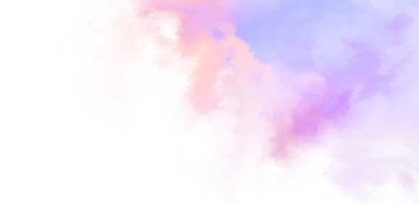 Beyaz arkaplanda soyut renkli suluboya. Dijital resim.