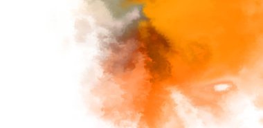 Beyaz arkaplanda soyut renkli suluboya. Dijital resim.