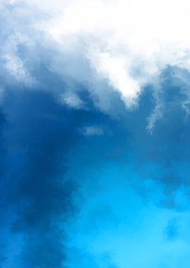 Beyaz arkaplanda soyut renkli suluboya. Dijital resim.