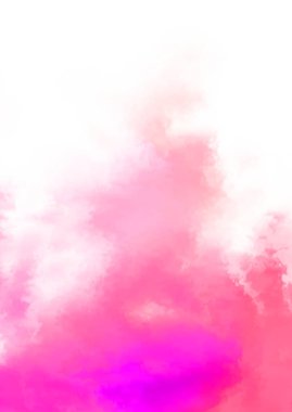 Beyaz arkaplanda soyut renkli suluboya. Dijital resim.