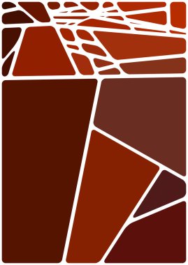 Beyaz boşluğu olan renkli bir çizim. Soyut geometrik desen. Mozaik arka plan. Geometrik çok renkli şekiller.