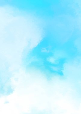 Beyaz arkaplanda soyut renkli suluboya. Dijital resim.