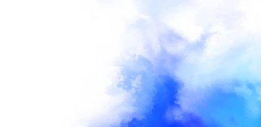 Beyaz arkaplanda soyut renkli suluboya. Dijital resim.