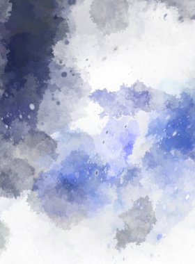 Suluboya arka planda lekeler ve lekelerle boyanmış. Fırça darbesi ile boyanmış. 2d Görüntü.