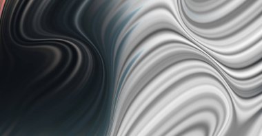 Kavisli çizgileri olan soyut bir arkaplan. Soyut ve gradyan renkte renkli çizimler. Çizgili desenli canlı dalga deseni.