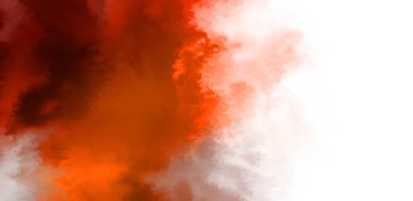 Beyaz arkaplanda soyut renkli suluboya. Dijital resim.