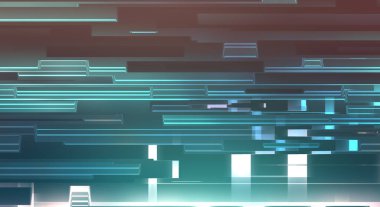 Geometrik çok renkli kesişen çizgiler. Dijital teknolojinin grafiksel çizimi. Soyut arkaplan. 