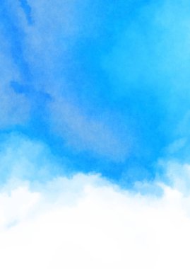 Beyaz arkaplanda soyut renkli suluboya. Dijital resim.