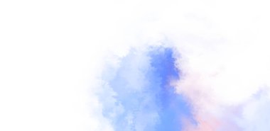 Beyaz arkaplanda soyut renkli suluboya. Dijital resim.