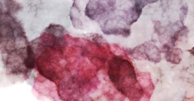 Suluboya arka planda lekeler ve lekelerle boyanmış. Fırça darbesi ile boyanmış. 2d Görüntü.