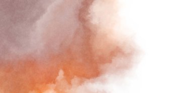 Beyaz arkaplanda soyut renkli suluboya. Dijital resim.