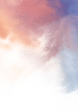 Beyaz arkaplanda soyut renkli suluboya. Dijital resim.