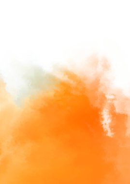 Beyaz arkaplanda soyut renkli suluboya. Dijital resim.