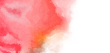 Beyaz arkaplanda soyut renkli suluboya. Dijital resim.