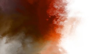 Beyaz arkaplanda soyut renkli suluboya. Dijital resim.