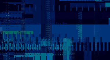 Geometrik çok renkli kesişen çizgiler. Dijital teknolojinin grafiksel çizimi. Soyut arkaplan. 