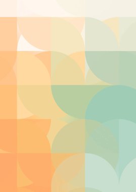 Dairesel şekillerin katmanları renkli ve canlı bir tasarım yaratıyor. Dairelerin sayısal çizimi. Gelecekçi tasarım şablonu.