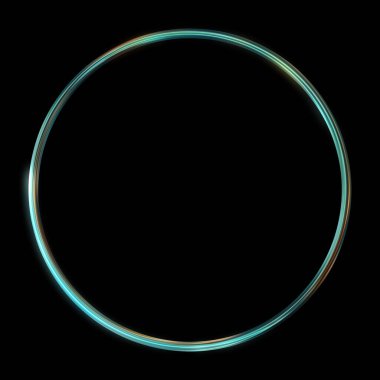 Parlak Çerçeve Arkaplanı. Siyah arkaplanda izole edilmiş parlak geometrik şablon. Soyut 2d illüstrasyon.