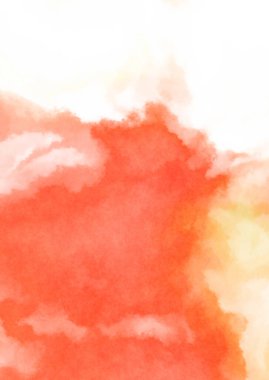 Beyaz arkaplanda soyut renkli suluboya. Dijital resim.