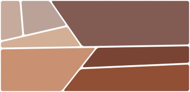 Beyaz boşluğu olan renkli bir çizim. Soyut geometrik desen. Mozaik arka plan. Geometrik çok renkli şekiller.