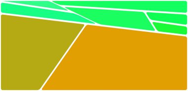 Beyaz boşluğu olan renkli bir çizim. Soyut geometrik desen. Mozaik arka plan. Geometrik çok renkli şekiller.