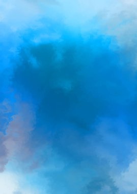 Beyaz arkaplanda soyut renkli suluboya. Dijital resim.