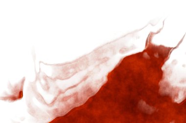 Beyaz arkaplanda soyut renkli suluboya. Dijital resim.