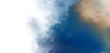 Beyaz arkaplanda soyut renkli suluboya. Dijital resim.