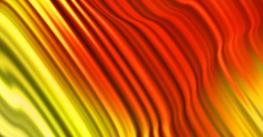 Kavisli çizgileri olan soyut bir arkaplan. Soyut ve gradyan renkte renkli çizimler. Çizgili desenli canlı dalga deseni.