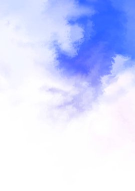 Beyaz arkaplanda soyut renkli suluboya. Dijital resim.