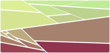 Beyaz boşluğu olan renkli bir çizim. Soyut geometrik desen. Mozaik arka plan. Geometrik çok renkli şekiller.
