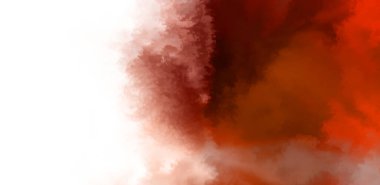 Beyaz arkaplanda soyut renkli suluboya. Dijital resim.