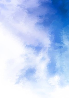 Beyaz arkaplanda soyut renkli suluboya. Dijital resim.