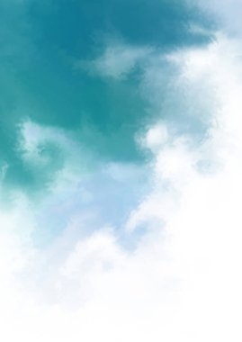 Beyaz arkaplanda soyut renkli suluboya. Dijital resim.