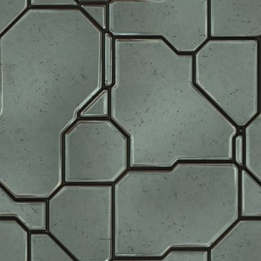 Kusursuz Bilim Kurgu Panelleri. Geleceğin dokusu. Uzay gemisi kaplaması geometrik desen. 3 boyutlu illüstrasyon. Teknoloji konsepti.