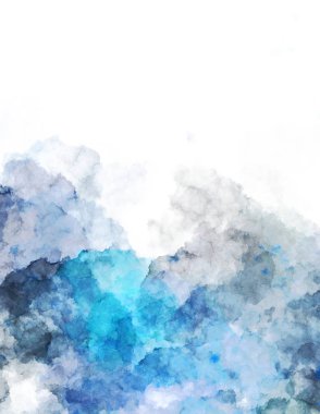 Suluboya arka planda lekeler ve lekelerle boyanmış. Fırça darbesi ile boyanmış. 2d Görüntü.