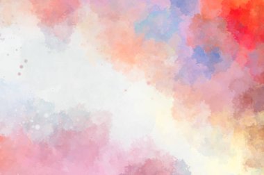 Suluboya arka planda lekeler ve lekelerle boyanmış. Fırça darbesi ile boyanmış. 2d Görüntü.