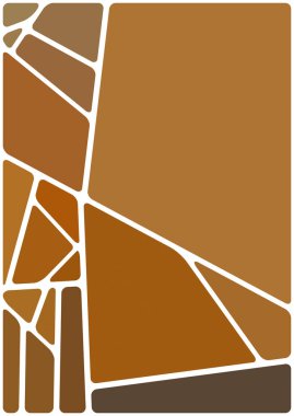 Beyaz boşluğu olan renkli bir çizim. Soyut geometrik desen. Mozaik arka plan. Geometrik çok renkli şekiller.