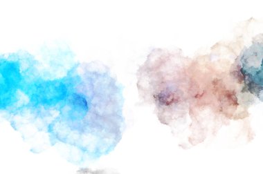 Suluboya arka planda lekeler ve lekelerle boyanmış. Fırça darbesi ile boyanmış. 2d Görüntü.