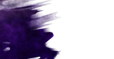 Beyaz arkaplanda soyut renkli suluboya. Dijital resim.