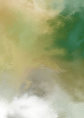 Beyaz arkaplanda soyut renkli suluboya. Dijital resim.