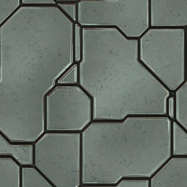 Zökkenőmentes Scifi Panelek Futurisztikus Textúra Űrhajó Burkolatának Geometriai Mintázata Illusztráció — Stock Fotó